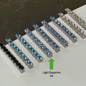 Danny Pollak Light Sapphire Swarovski Crystal Bobby Pin (#4) - approx. 2.5 in.